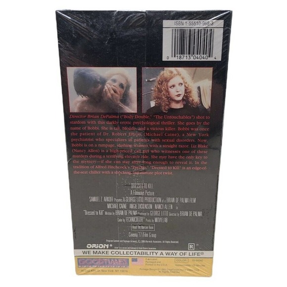 Dressed To Kill VHS Angie Dickinson Michael Caine Horror Movie Sealed - Picture 3 of 5